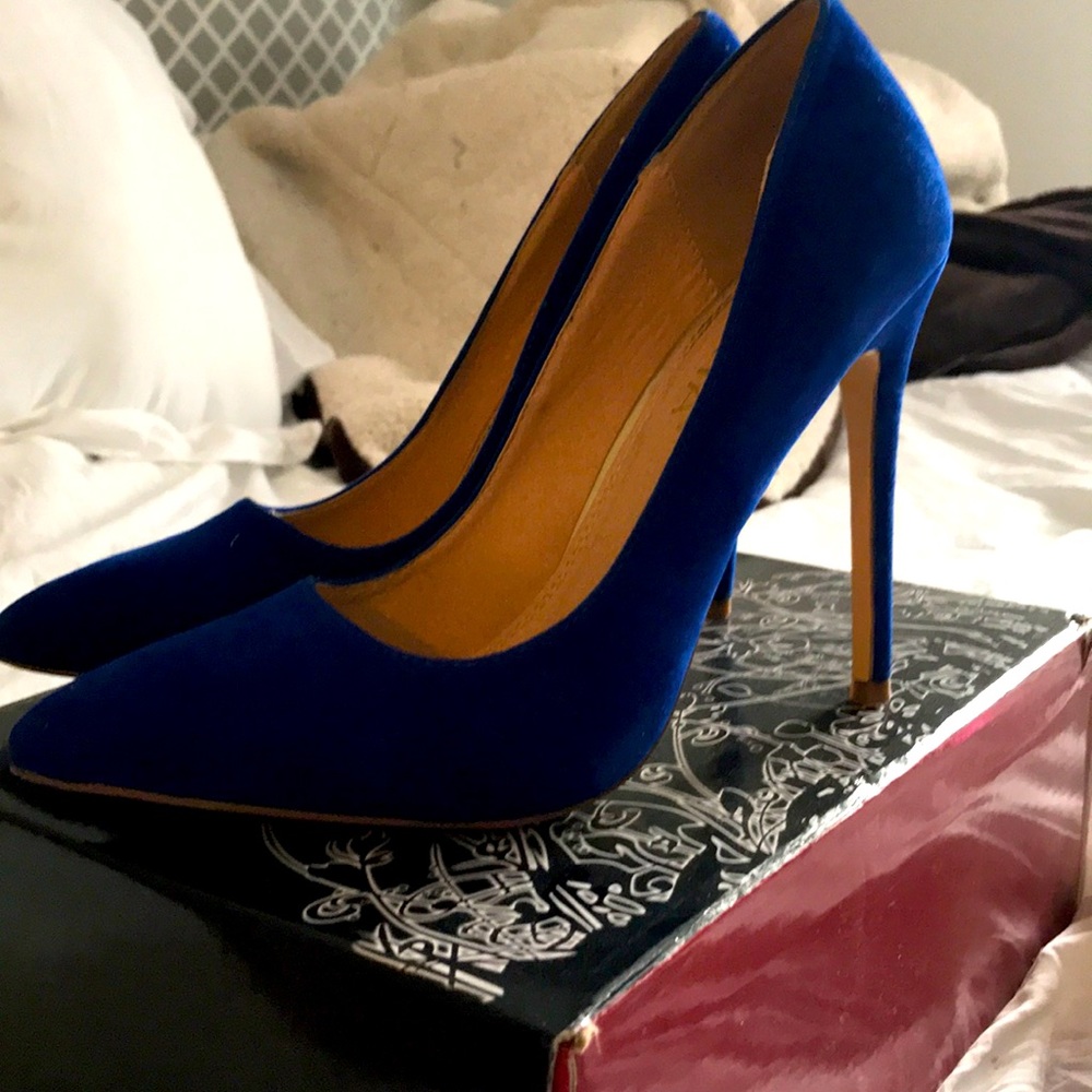 Royal blue heels